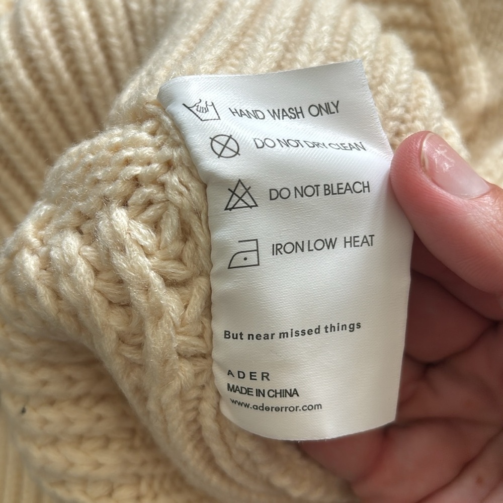 Ader Error Embroidered Cable-Knit Jumper - image 7